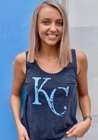 New Era Kansas City Royals Womens Navy Blue Washes Tank Top