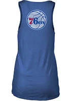 New Era Philadelphia 76ers Womens Blue Potassium Wash Racerback Tank Top