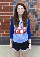 New Era Chicago Cubs Womens Blue Novelty Space Dye Raglan LS Tee