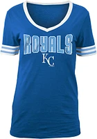 New Era Kansas City Royals Womens Blue Opening Night Classic V Short Sleeve T-Shirt