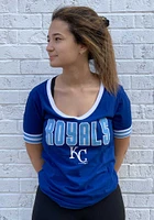New Era Kansas City Royals Womens Blue Opening Night Classic V Short Sleeve T-Shirt