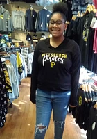 New Era Pittsburgh Pirates Womens Black Timeless Taylor LS Tee