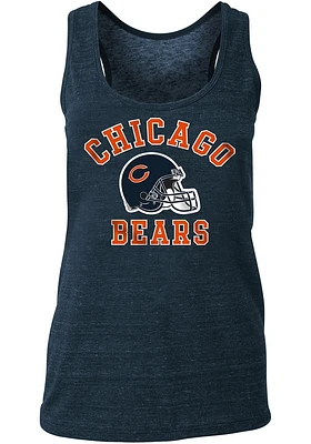 New Era Chicago Bears Womens Navy Blue Triblend Racerback Tank Top