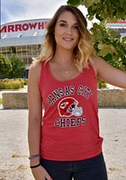 New Era Kansas City Chiefs Womens Red Triblend Racerback Tank Top