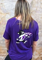 New Era K-State Wildcats Womens Purple Slub Side Tie Short Sleeve T-Shirt