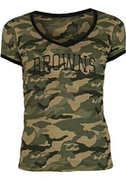 New Era Cleveland Browns Womens Green Camo Short Sleeve T-Shirt