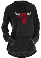 New Era Chicago Bulls Womens Black Washes Hooded Sweatshirt
