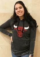 New Era Chicago Bulls Womens Black Washes Hooded Sweatshirt