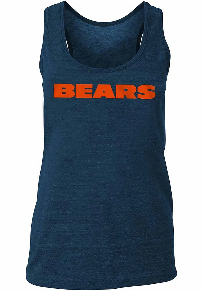 New Era Chicago Bears Womens Navy Blue Wordmark Tank Top