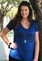 New Era Dallas Mavericks Womens Blue Relaxed V Design Short Sleeve T-Shirt