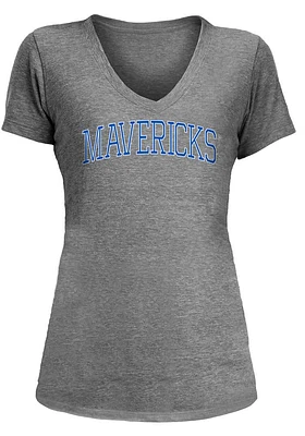 New Era Dallas Mavericks Womens Grey Triblend Short Sleeve T-Shirt