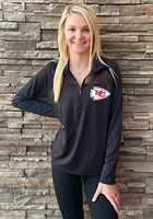 New Era Kansas City Chiefs Womens Black Active Qtr Zip Pullover
