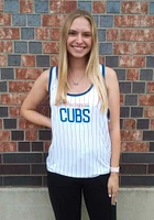 New Era Chicago Cubs Womens White Pinstripe Tank Top