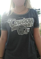 New Era Dallas Cowboys Womens Navy Blue Ringer Tank Top