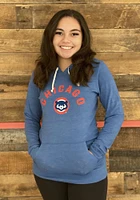 New Era Chicago Cubs Womens Blue Triblend Hooded Sweatshirt