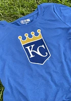 New Era Kansas City Royals Womens Blue Brushed T-Shirt