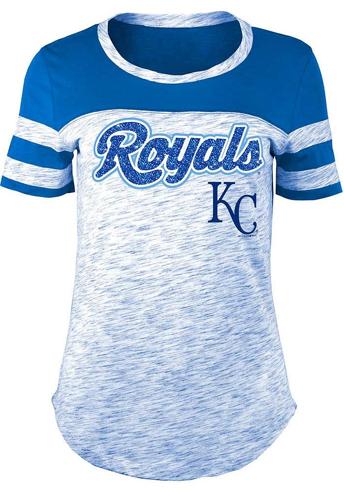 New Era Kansas City Royals Womens Blue Space Dye Design Short Sleeve T-Shirt