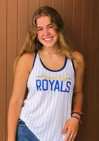 New Era Kansas City Royals Womens White Stripe Design Tank Top