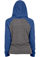 New Era Kansas City Royals Womens Grey Contrast Hooded Sweatshirt