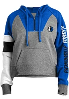 New Era Dallas Mavericks Womens Grey Colorblock Qtr Zip