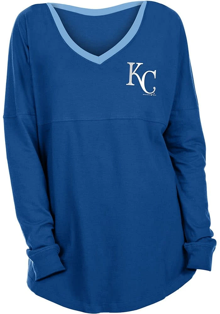 New Era Kansas City Royals Womens Blue Athletic Band V LS Tee