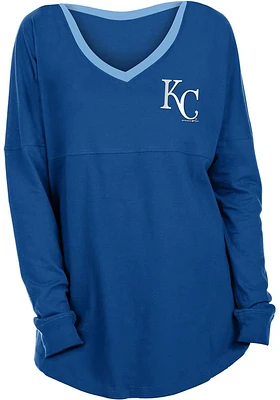 New Era Kansas City Royals Womens Blue Athletic Band V LS Tee