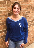 New Era Kansas City Royals Womens Blue Athletic Band V LS Tee