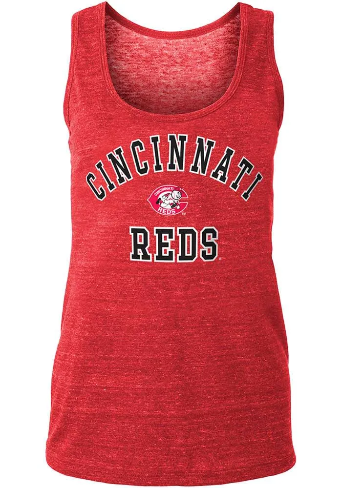 New Era Cincinnati Reds Womens Red Triblend Tank Top