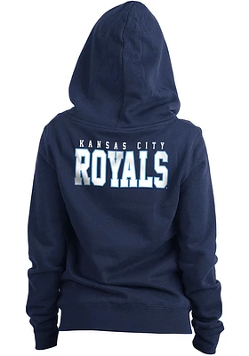 New Era Kansas City Royals Womens Navy Blue Fleece Long Sleeve Full Zip Jacket