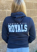 New Era Kansas City Royals Womens Navy Blue Fleece Long Sleeve Full Zip Jacket