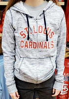 New Era St Louis Cardinals Womens Navy Blue Space Dye Long Sleeve Full Zip Jacket
