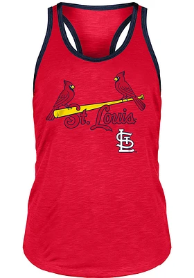 New Era St Louis Cardinals Womens Red Ringer Tank Top