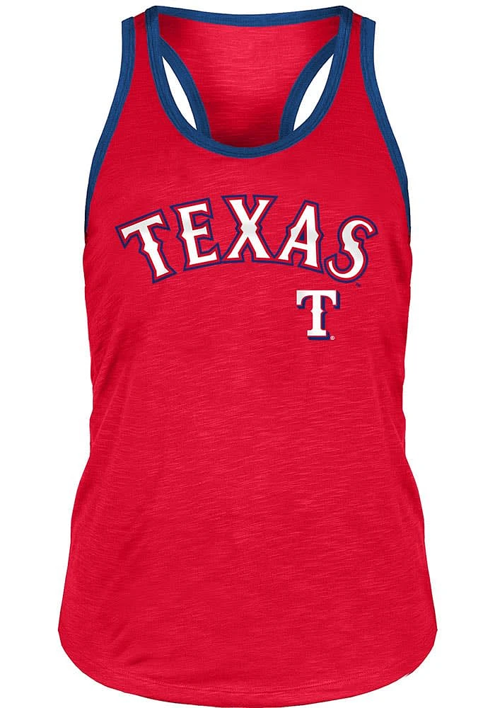New Era Texas Rangers Womens Red Ringer Tank Top