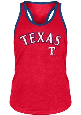 New Era Texas Rangers Womens Red Ringer Tank Top