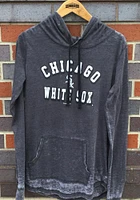 New Era Chicago White Sox Womens Black Burnout Wash Hooded Sweatshirt