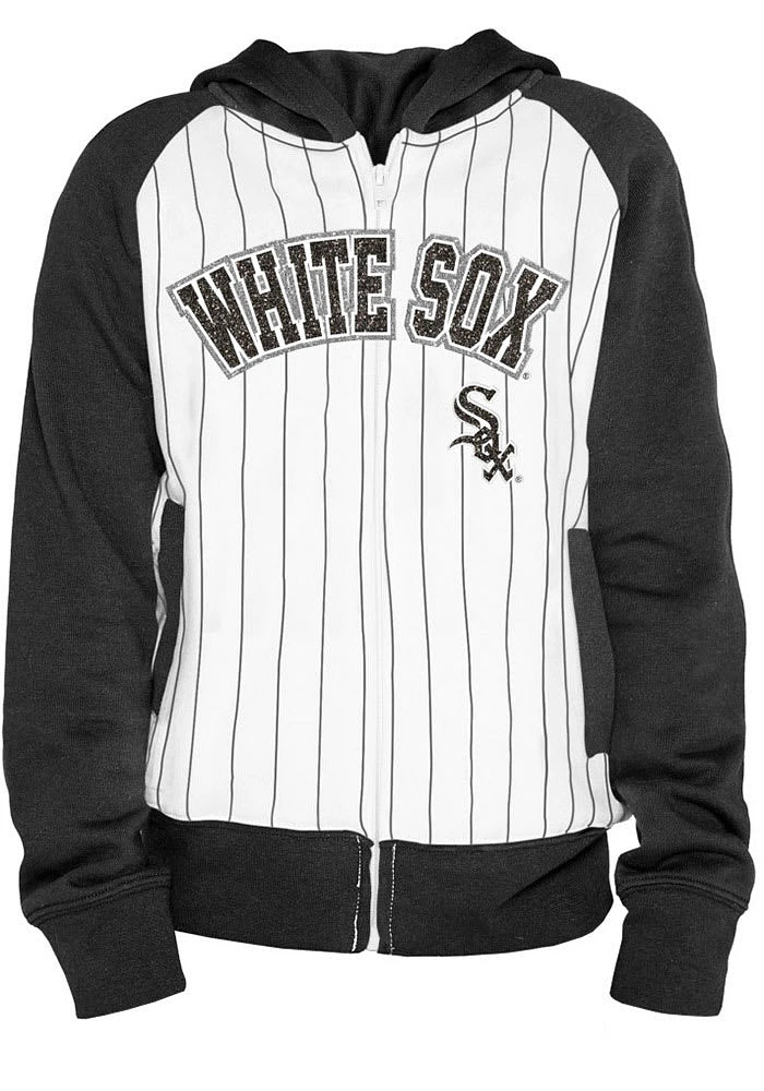 New Era Chicago White Sox Girls Pinstripe Long Sleeve Full Zip Jacket