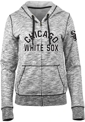 New Era Chicago White Sox Womens Black Novelty Space Dye Long Sleeve Full Zip Jacket