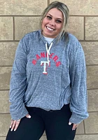 New Era Texas Rangers Womens Grey Triblend Hooded Sweatshirt