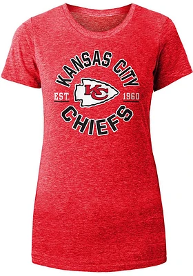 New Era Kansas City Chiefs Womens Red Triblend Short Sleeve T-Shirt