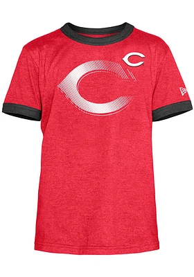 New Era Cincinnati Reds Youth Red Team Ringer Short Sleeve Fashion T-Shirt