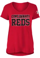 New Era Cincinnati Reds Womens Red Wordmark Short Sleeve T-Shirt