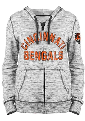 New Era Cincinnati Bengals Womens Black Space Dye Design Long Sleeve Full Zip Jacket