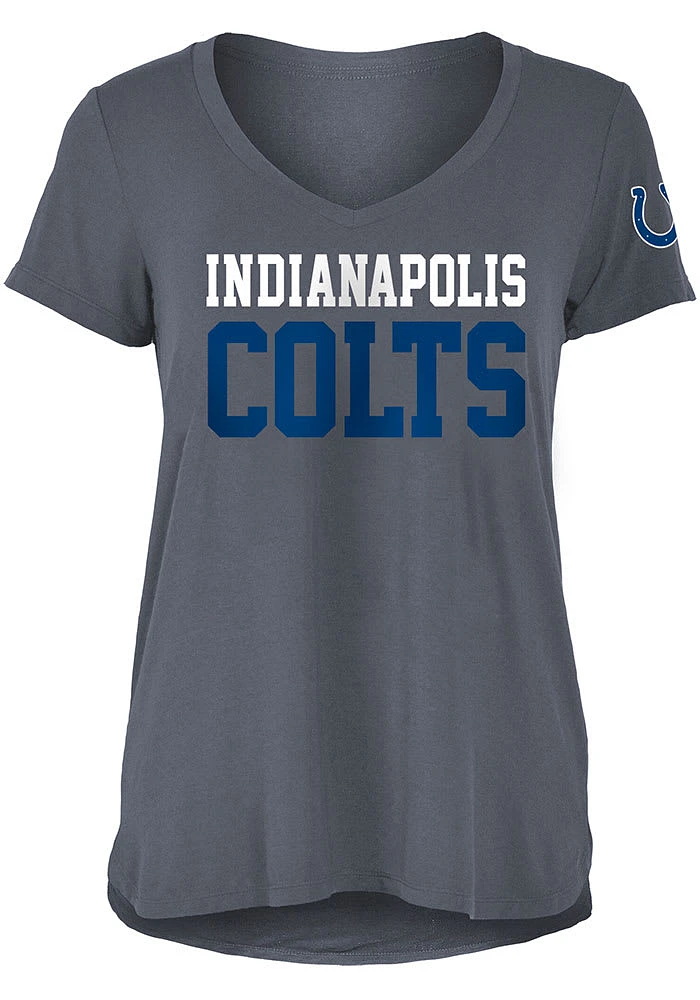 New Era Indianapolis Colts Womens Grey Rayon Short Sleeve T-Shirt