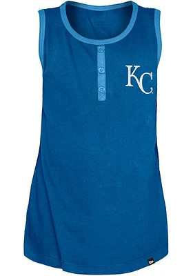 New Era Kansas City Royals Girls Glitter Short Sleeve Tank Top