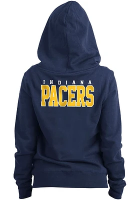 New Era Indiana Pacers Womens Black Fleece Long Sleeve Full Zip Jacket