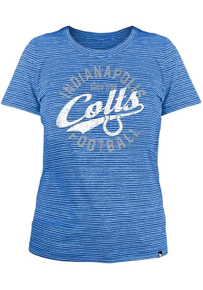 New Era Indianapolis Colts Womens Blue Space Dye T-Shirt