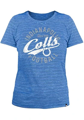 New Era Indianapolis Colts Womens Blue Space Dye T-Shirt