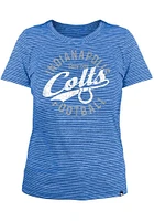 New Era Indianapolis Colts Womens Blue Space Dye T-Shirt