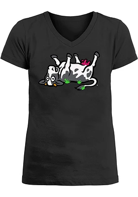 New Era Wichita Wind Surge Girls Black Copa De La Diversion Short Sleeve Fashion T-Shirt