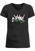 New Era Wichita Wind Surge Girls Black Copa De La Diversion Short Sleeve Fashion T-Shirt